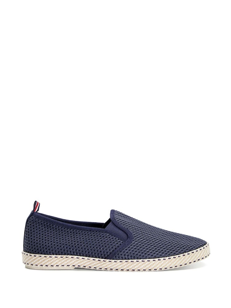 Dune London Blue Chrome Flin Mesh Espadrille Shoes - Image 1 of 5