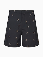 AllSaints Black Emotive Swim Shorts - Image 8 of 8