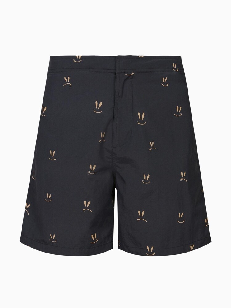 AllSaints Black Emotive Swim Shorts - Image 8 of 8