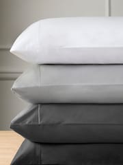 Set of 2 Silver Grey 300 Thread Count Collection Luxe 100% Cotton Pillowcases - Image 6 of 6
