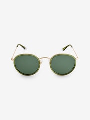 Green Polarized Round Sunglasses - Image 3 of 4
