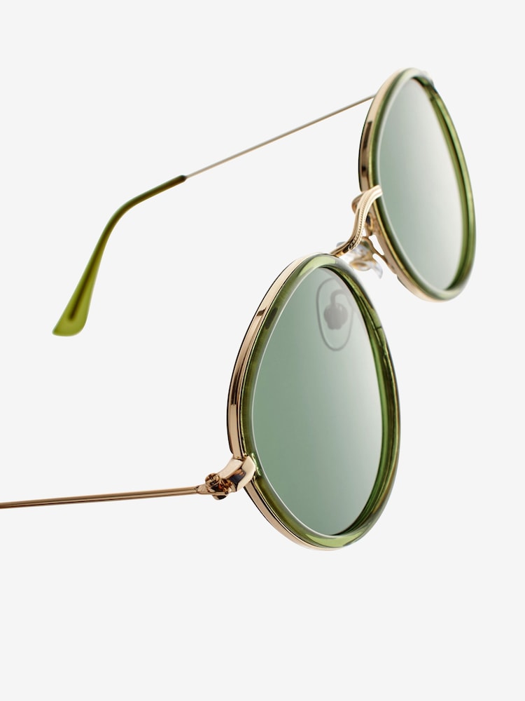 Green Polarized Round Sunglasses - Image 4 of 4 Green Polarized Round Sunglasses - Image 4 of 4