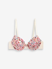 Multicolour Print Pad Plunge Lace Bra - Image 7 of 8