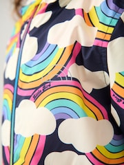 Little Bird by Jools Oliver Multi Rainbow Shower Resistant Jacket - Image 5 of 9