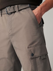 Dark Stone Belted Cargo Shorts - Image 5 of 11