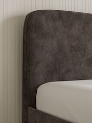 Natural Mink Plush Chenille Matson Upholstered Bed Bed Frame - Image 1 of 5