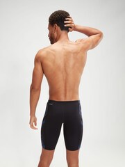 Speedo Black/White Mens Tech Panel Jammer Swim Shorts - Image 2 of 6