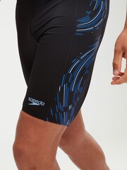 Speedo Black/White Mens Tech Panel Jammer Swim Shorts - Image 5 of 6