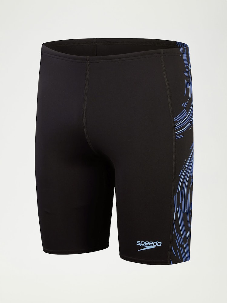 Speedo Black/White Mens Tech Panel Jammer Swim Shorts - Image 6 of 6