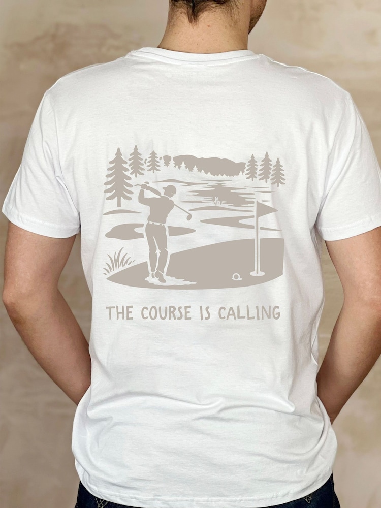 Course Is Calling Golf T-Shirt by Solesmith - Image 1 of 2 Course Is Calling Golf T-Shirt by Solesmith - Image 1 of 2