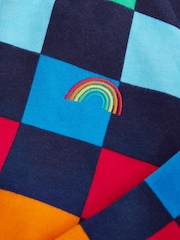 Little Bird by Jools Oliver Colorful Checkerboard Hanorac cu glugă - Imaginea 3 din 7
