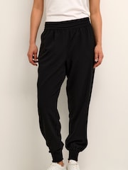 Cream Charlott Harem Casual Fit Black Trousers - Image 1 of 5