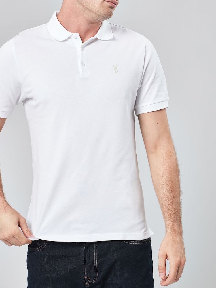 Weiß - Reguläre Passform - Piqué-Poloshirt Kurzarm - Image 3 of 8