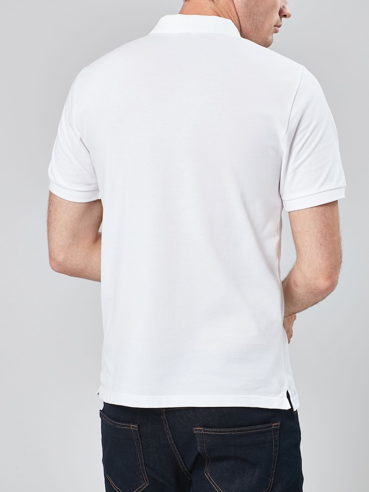 Weiß - Reguläre Passform - Piqué-Poloshirt Kurzarm - Image 4 of 8