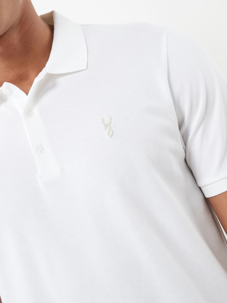 Weiß - Reguläre Passform - Piqué-Poloshirt Kurzarm - Image 7 of 8