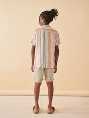Multi Short Sleeves Textured Stripe Shirt (3-16yrs) - Image 2 of 6