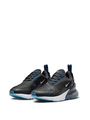 Nike Grey/Navy Air Max 270 Youth Trainers - Image 5 of 10