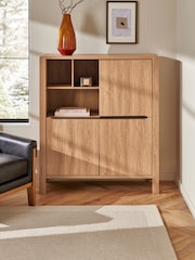 Natural Dexter Oak Effect Tall Sideboard - Image 2 of 8
