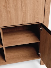 Natural Dexter Oak Effect Tall Sideboard - Image 4 of 8
