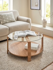 Natural Dexter Oak Effect Coffee Table - Image 1 of 5