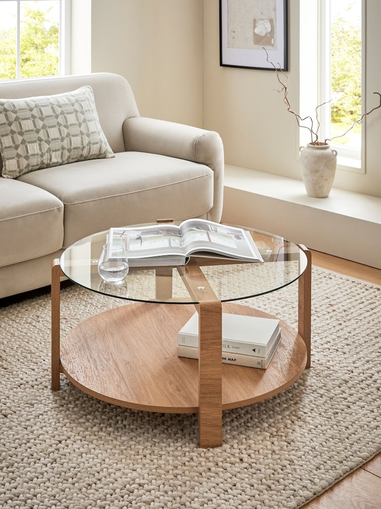 Natural Dexter Oak Effect Coffee Table - Image 1 of 5