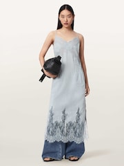 AllSaints Blue Samia Dress - Image 2 of 5