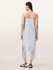 AllSaints Blue Samia Dress - Image 4 of 5