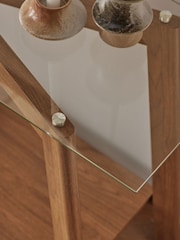 Dark Natural Marlow Oak Effect Console Table - Image 3 of 6
