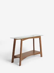 Dark Natural Marlow Oak Effect Console Table - Image 5 of 6