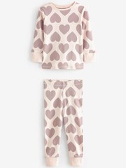 Brun/Crème - Lot de 3 pyjamas cœur (9mois-12ans) - Image 2 de 6