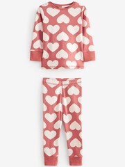 Brun/Crème - Lot de 3 pyjamas cœur (9mois-12ans) - Image 3 de 6