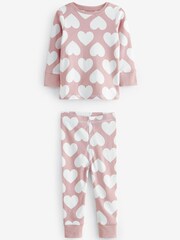 Brun/Crème - Lot de 3 pyjamas cœur (9mois-12ans) - Image 4 de 6
