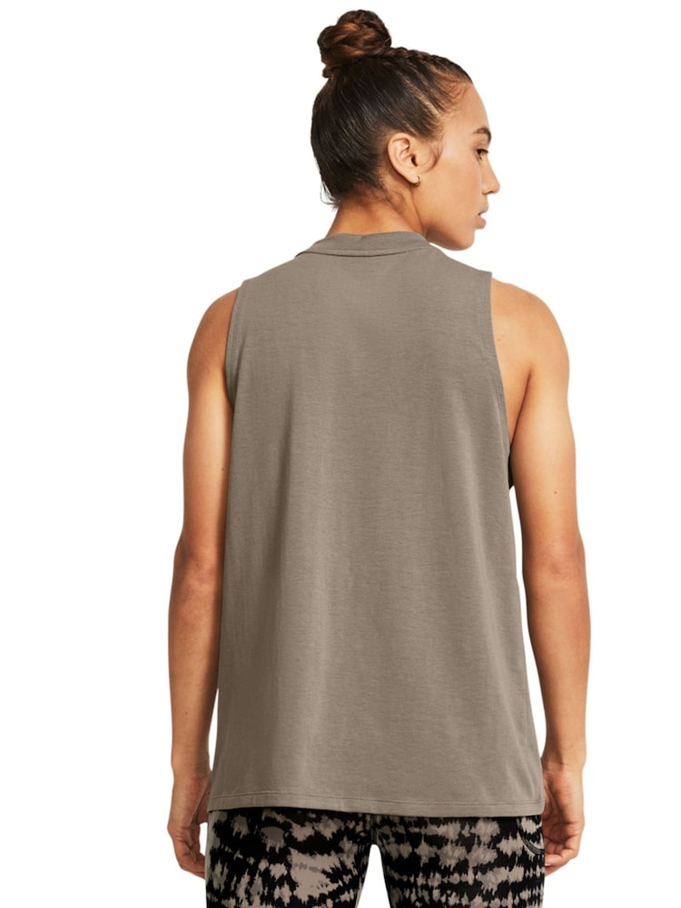 Under Armour Brown Campus Muscle Vest - Image 2 of 4 Under Armour Brown Campus Muscle Vest - Image 2 of 4