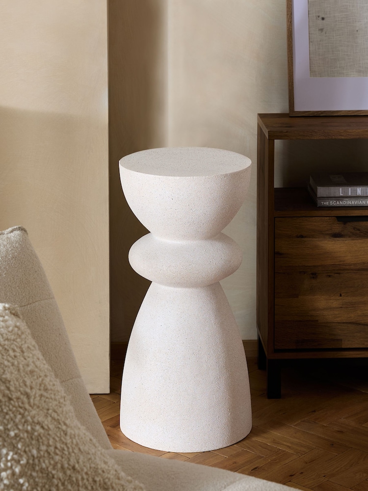 Light Totem Plinth Side Table - Image 1 of 5