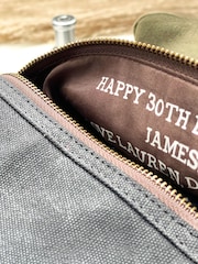 Solesmith Hidden Message Waxed Canvas Wash Bag - Image 2 of 3