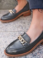 Черный - Кожаные лоферы с отделкой Forever Comfort® - Изображение 4 из 9