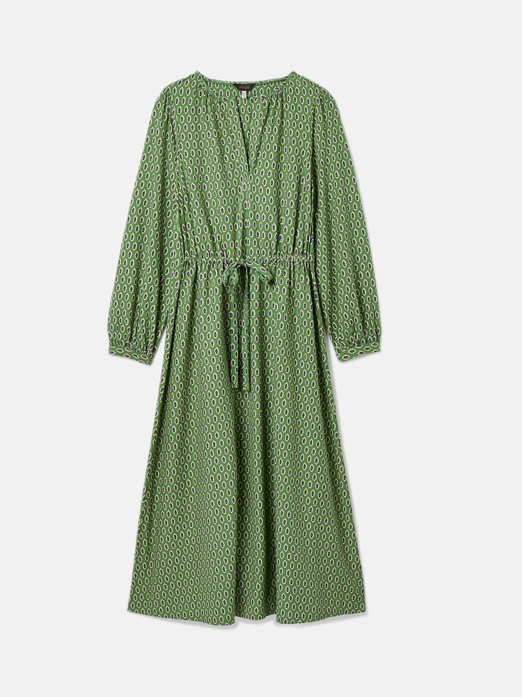 Joules Imogen Green Long Sleeve Belted Midi Dress - Image 1 of 1