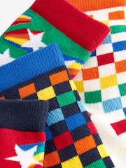 Little Bird by Jools Oliver Multi Star and Checkerboard Socks 5 Pack - Image 11 of 11