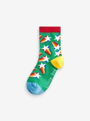 Little Bird by Jools Oliver Multi Star and Checkerboard Socks 5 Pack - Image 2 of 11