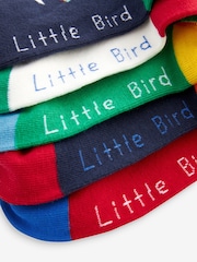 Little Bird by Jools Oliver Multi Star and Checkerboard Socks 5 Pack - Image 9 of 11