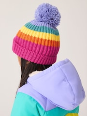Little Bird by Jools Oliver Multi Rainbow Striped Mittens/Gloves Set - Image 5 of 7