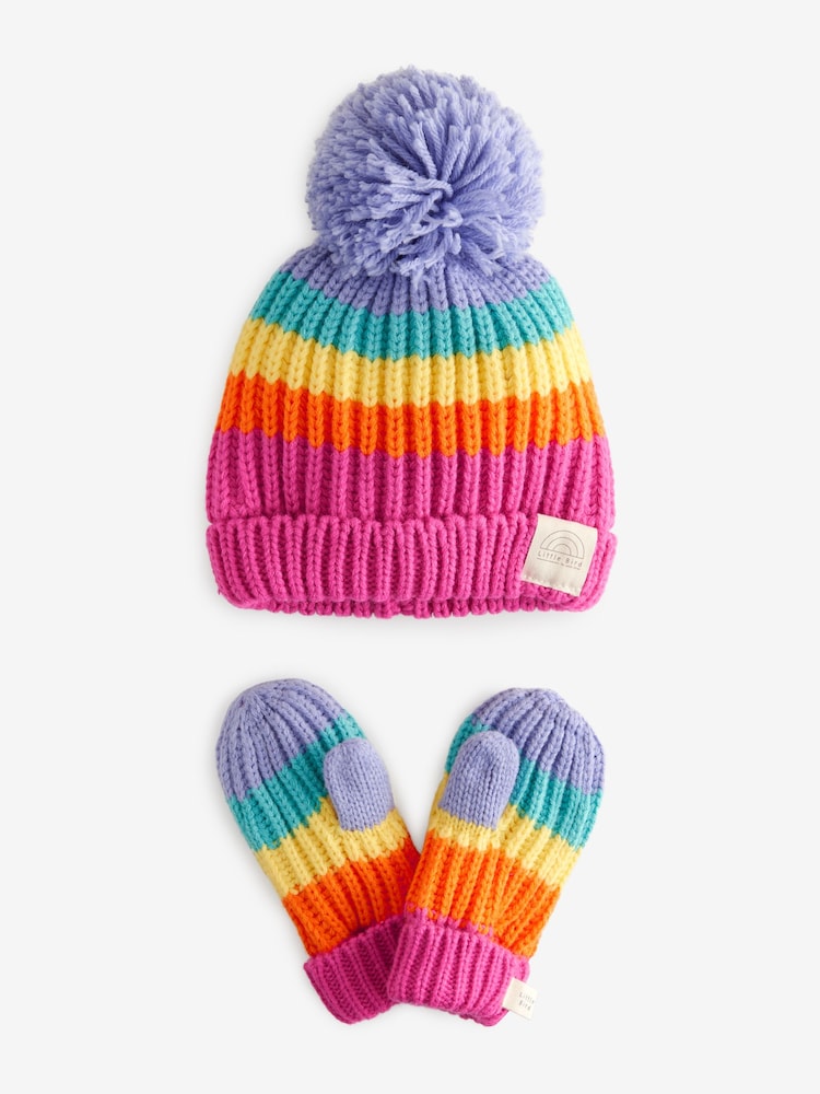 Mehrfarbig - Little Bird by Jools Oliver gestreifte Fäustlinge/Handschuhe-Set in Regenbogenfarben - Bild 7 von 7 Mehrfarbig - Little Bird by Jools Oliver gestreifte Fäustlinge/Handschuhe-Set in Regenbogenfarben - Bild 7 von 7