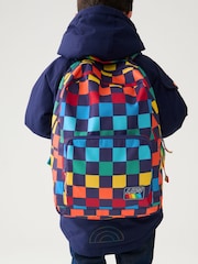Little Bird by Jools Oliver Navy Checkerboard Bag Rainbow Backpack - Image 2 of 9