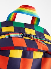 Little Bird by Jools Oliver Navy Checkerboard Bag Rainbow Backpack - Image 9 of 9