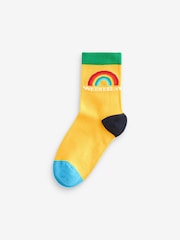 Little Bird by Jools Oliver Multi Bright Rainbow Days of the Week Socks 7 Pack - Image 4 of 10