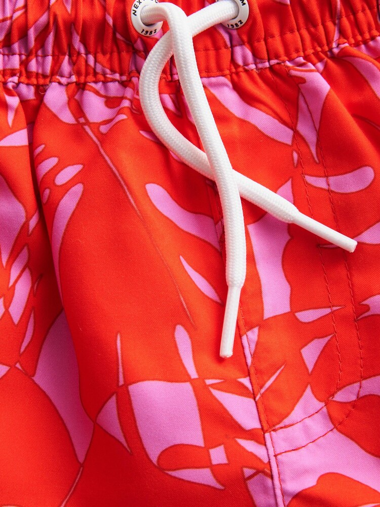 Bright Pink Leaf Printed Swim Shorts (3mths-16yrs) - Image 6 of 6
