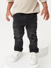 Black Denim Distressed Jeans (3mths-7yrs) - Image 2 of 7