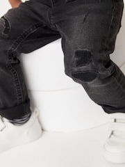 Black Denim Distressed Jeans (3mths-7yrs) - Image 4 of 7