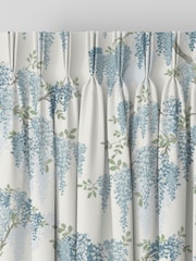 Laura Ashley Newport Blue Wisteria Made to Measure 100% Cotton Curtains - Image 5 of 9
