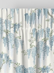 Laura Ashley Newport Blue Wisteria Made to Measure 100% Cotton Curtains - Image 6 of 9